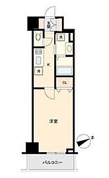 JR中央本線 鶴舞駅 徒歩9分の賃貸マンション 2階1Kの間取り