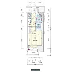 プレサンス大曽根駅前ファースト 1Kの間取図画像