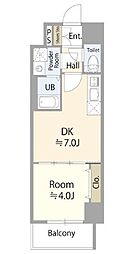 エスリード東別院ザ・セントレ 1DKの間取図画像