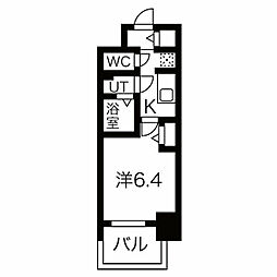 メイクス名駅南2 1Kの間取図画像