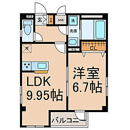 名古屋市営名城線 上前津駅 徒歩7分の賃貸マンション 4階1LDKの間取り