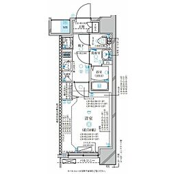 ディアレイシャス名古屋太閤通3 1Kの間取図画像