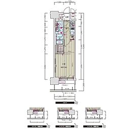 名古屋市営鶴舞線 鶴舞駅 徒歩6分の賃貸マンション 2階1Kの間取り