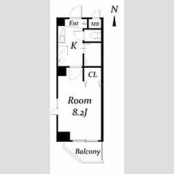 名古屋市営名城線 金山駅 徒歩6分の賃貸マンション 5階1Kの間取り
