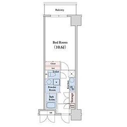 レジデンス上前津スクエア 1Kの間取図画像