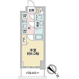 名古屋市営鶴舞線 鶴舞駅 徒歩5分の賃貸マンション 6階1Kの間取り