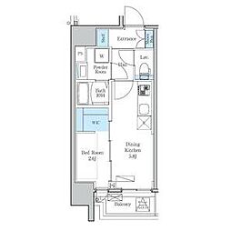 名古屋市営鶴舞線 鶴舞駅 徒歩3分の賃貸マンション 5階1DKの間取り