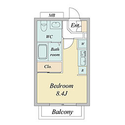 ライブコート丸の内 ワンルームの間取図画像