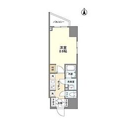 JR中央本線 大曽根駅 徒歩10分の賃貸マンション 6階1Kの間取り