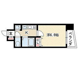 プレサンス名古屋駅前ヴェルロード 1Kの間取図画像