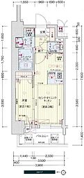 プレサンス栄フロント 1LDKの間取図画像