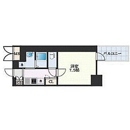 プレサンス栄ラグジュ 1Kの間取図画像