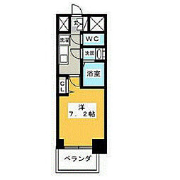 プレサンス丸の内アデル 1Kの間取図画像