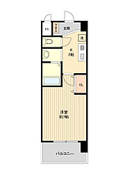 パークフラッツ金山 1Kの間取図画像