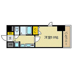 プレサンス千種駅前ネオステージ 1Kの間取図画像