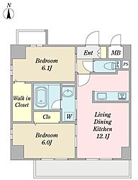 エスペランサ泉 2LDKの間取図画像