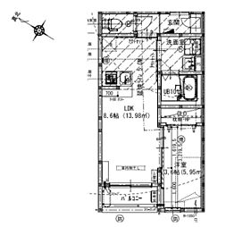 robot home 本笠寺(ロボットホームモトカサデラ) 1LDKの間取図画像
