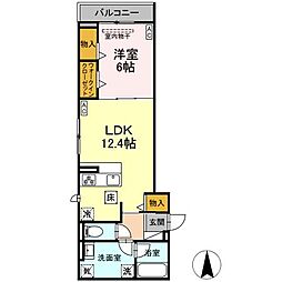 avgi新瑞橋 1LDKの間取図画像