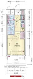 プレサンス大須観音フィエスタ 1Kの間取図画像