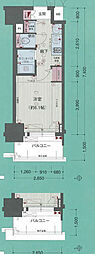 プレサンスSAKAE白川公園2 ワンルームの間取図画像