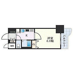 プレサンス名古屋城前 1Kの間取図画像