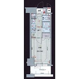 プレサンス名古屋STATIONアライブ 1Kの間取図画像