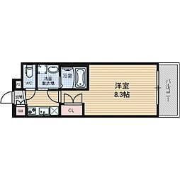パルティール黒川 1Kの間取図画像