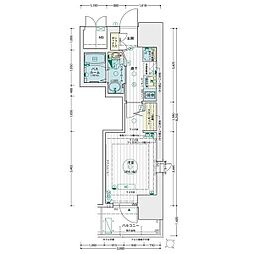エステムコート名古屋千種グレイス 1Kの間取図画像