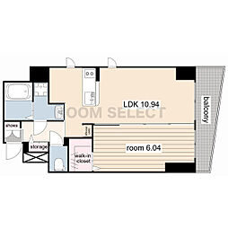 H-CLASSYTAKAOKA 1LDKの間取図画像
