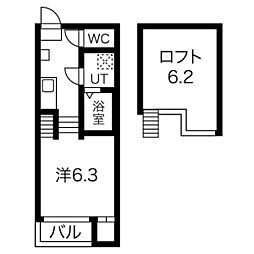 NAGOMI 1Kの間取図画像