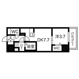 MAKESKAMIMAEZU4 1DKの間取図画像