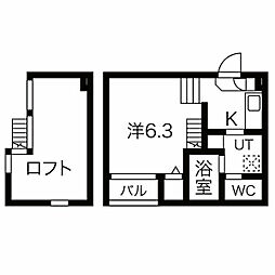 レクセラ 1Kの間取図画像