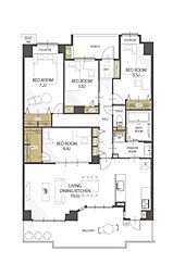 ジェイパーク川崎コンフィール 4LDKの間取図画像