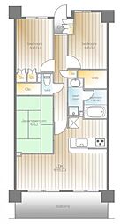 フェリズ横浜矢向ブライトコート 3LDKの間取図画像