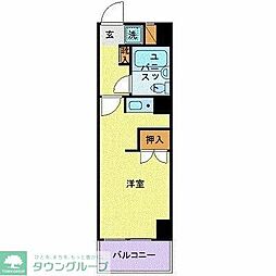 吉野屋ビルリーフコート ワンルームの間取図画像