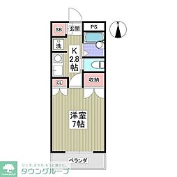 ミヤギハイツ 1Kの間取図画像