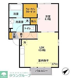 グランシャリオ 1LDKの間取図画像