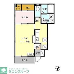 ルミエール大友A 1LDKの間取図画像