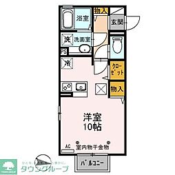 Healin'GroveNorth ワンルームの間取図画像
