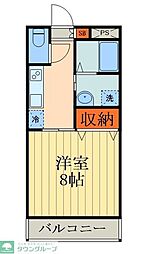 クレヨンハウス 1Kの間取図画像