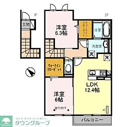 ラ・ピーノ6 2LDKの間取図画像