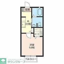 ラ・ベファーナ 1Kの間取図画像