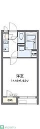 クレイノニュー荒牧町 1Kの間取図画像