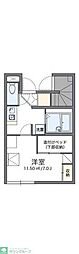 レオパレスオリエントコーポ 1Kの間取図画像