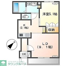 プロニティ 1LDKの間取図画像