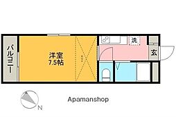 トマトハウス 2階1Kの間取り