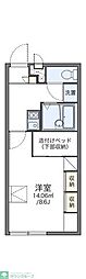 レオパレスセジュール 1Kの間取図画像