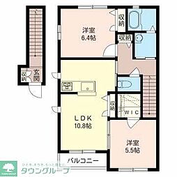 グラヴィス 2LDKの間取図画像