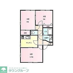 ディアス55EAST 3DKの間取図画像