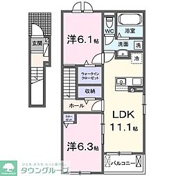フォレスタ・ブレッツァ 2LDKの間取図画像